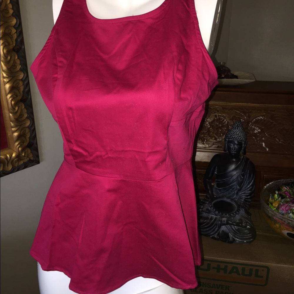 NWT Peplum Top with zipper and clasp